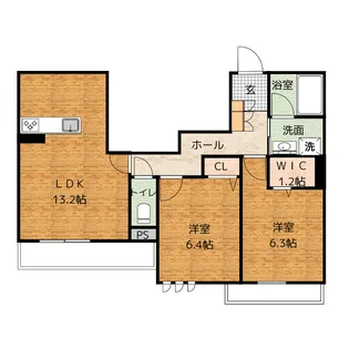 シャルム晴【3階】の間取り