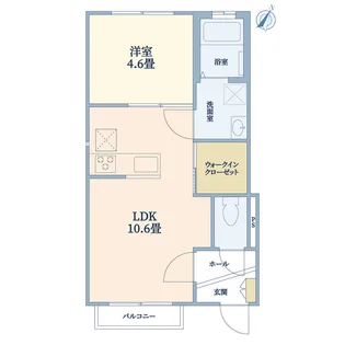 クレシェント碑文谷【1階】の間取り