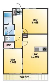 プレステージュミネギシ【3階】の間取り