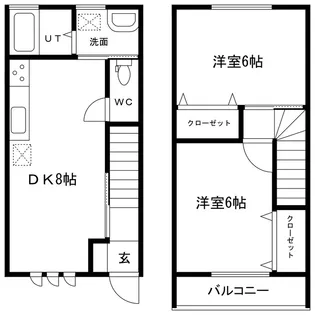 メゾンユノス(Maison Junos)【1階】の間取り