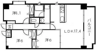 ロイヤルヒルズ牛田旭【7階】の間取り