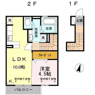 インコントロ B棟【2階】の間取り
