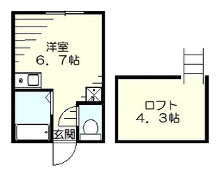 ユナイト菊名バンベルク【2階】の間取り