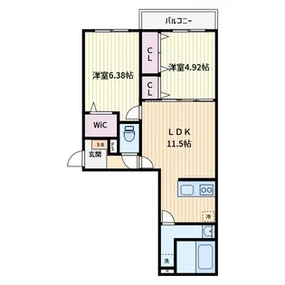 LAVING COURT戸田【3階】の間取り