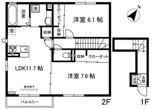 シティハイム【2階】の間取り