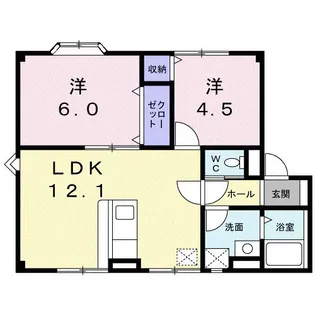 サンフラワーM&H【2階】の間取り
