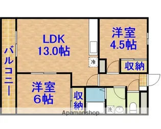 ウッドクレスト市原【4階】の間取り