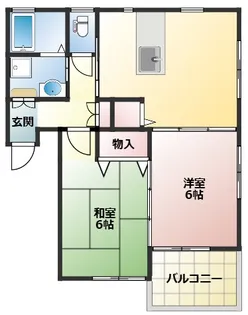 萩原コーポ【1階】の間取り