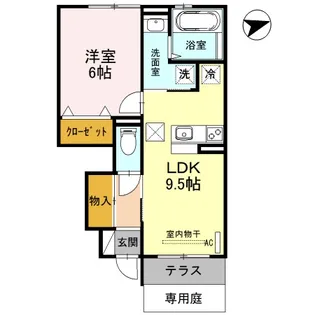 ラファミーユ【1階】の間取り