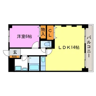 シャンセ虫生野【2階】の間取り