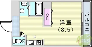 TMコート大開【6階】の間取り