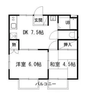 滝ノ上ハイツ井上G棟【2階】の間取り