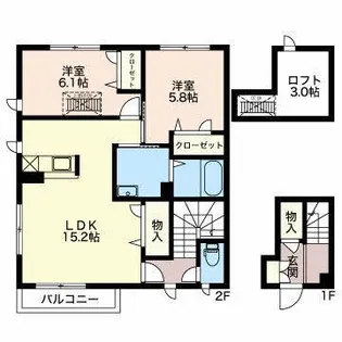 ペール【2階】の間取り