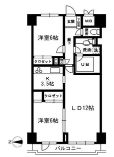 レジディア目白【6階】の間取り