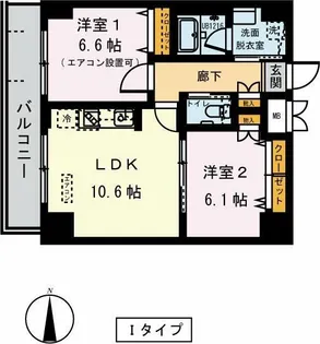 ドムス常盤【8階】の間取り