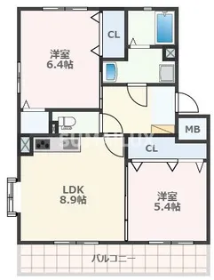 ルミエール水前寺【3階】の間取り