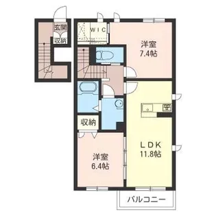 ルミエール霞ヶ岡【2階】の間取り