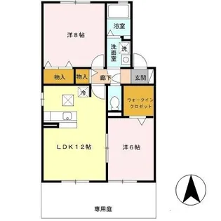 シャルマンコート A【1階】の間取り