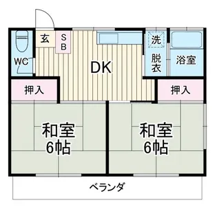 ハイツシュクル【1階】の間取り