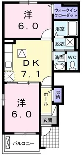 ハーベスト メゾン A【1階】の間取り