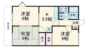 グランハイム大塚A・B棟【1階】の間取り