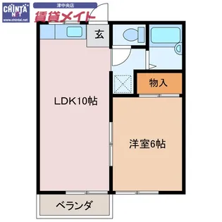 レピュート愛宕【1階】の間取り