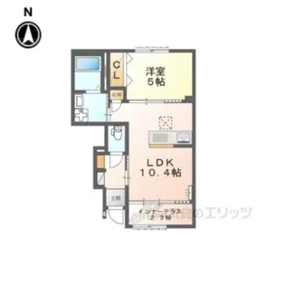 リヴィエール壬生【1階】の間取り