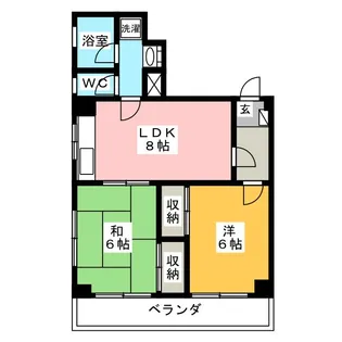 グリーンヒル【2階】の間取り