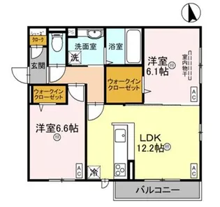 casa二色浜【1階】の間取り