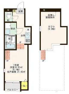 ハーモニーテラス柳堀町【2階】の間取り