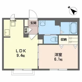 シャーメゾン マー・コート【1階】の間取り