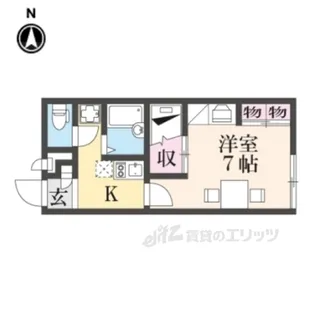 レオパレス余内【1階】の間取り
