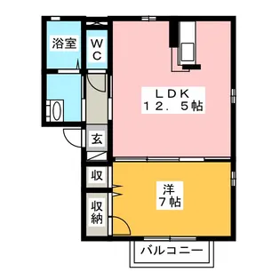 ファミール浅畑【2階】の間取り
