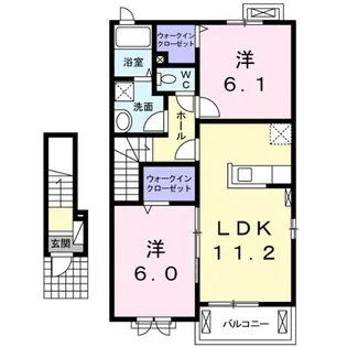 アジャート ビブレIII【2階】の間取り