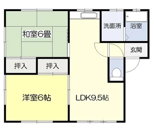 コーポ越後【1階】の間取り