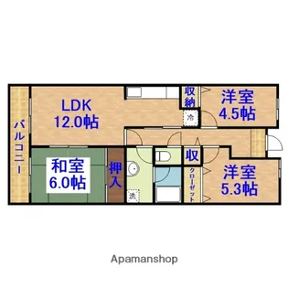 シャルマン国分寺台【3階】の間取り
