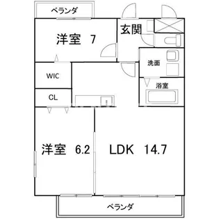 オアシス【1階】の間取り