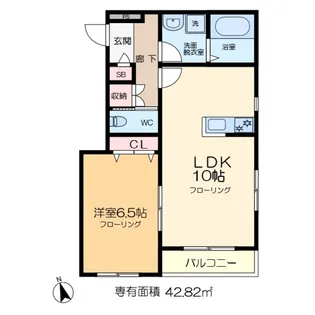 クロスロード【2階】の間取り