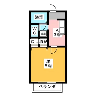 ベルデュールII A【2階】の間取り