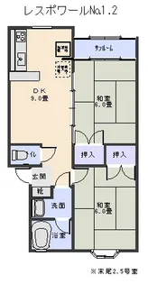 レスポワールNO.1【2階】の間取り