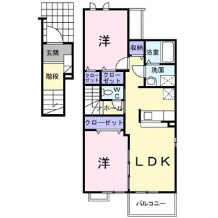 ヴィラ グラッツィア III【2階】の間取り