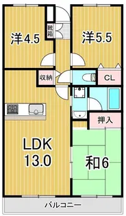 ダイアパレスときわ平【5階】の間取り
