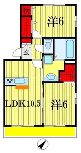 フェリーチェB【3階】の間取り