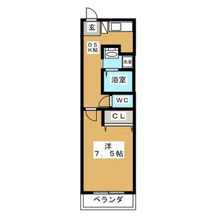 ポッドクレスト田園調布II【1階】の間取り