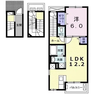 ラ ルーチェ 松浦【3階】の間取り