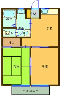 ハイツハッピネス【2階】の間取り