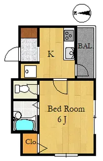 聖徳ハウス【1階】の間取り