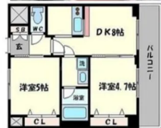 エステムプラザ難波WESTIIプレディア【9階】の間取り