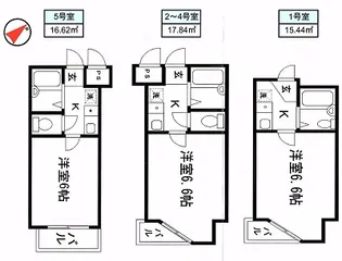 (地下鉄南北線黒松駅徒歩9分)ベルシティ黒松【5階】の間取り