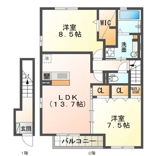 グランチェスタ久居【2階】の間取り